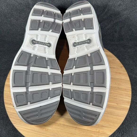 Skechers Harper Epstein Relaxed Fit Gray Leather Lace-Up Sneakers Mens Size 9.5 - Picture 6 of 8